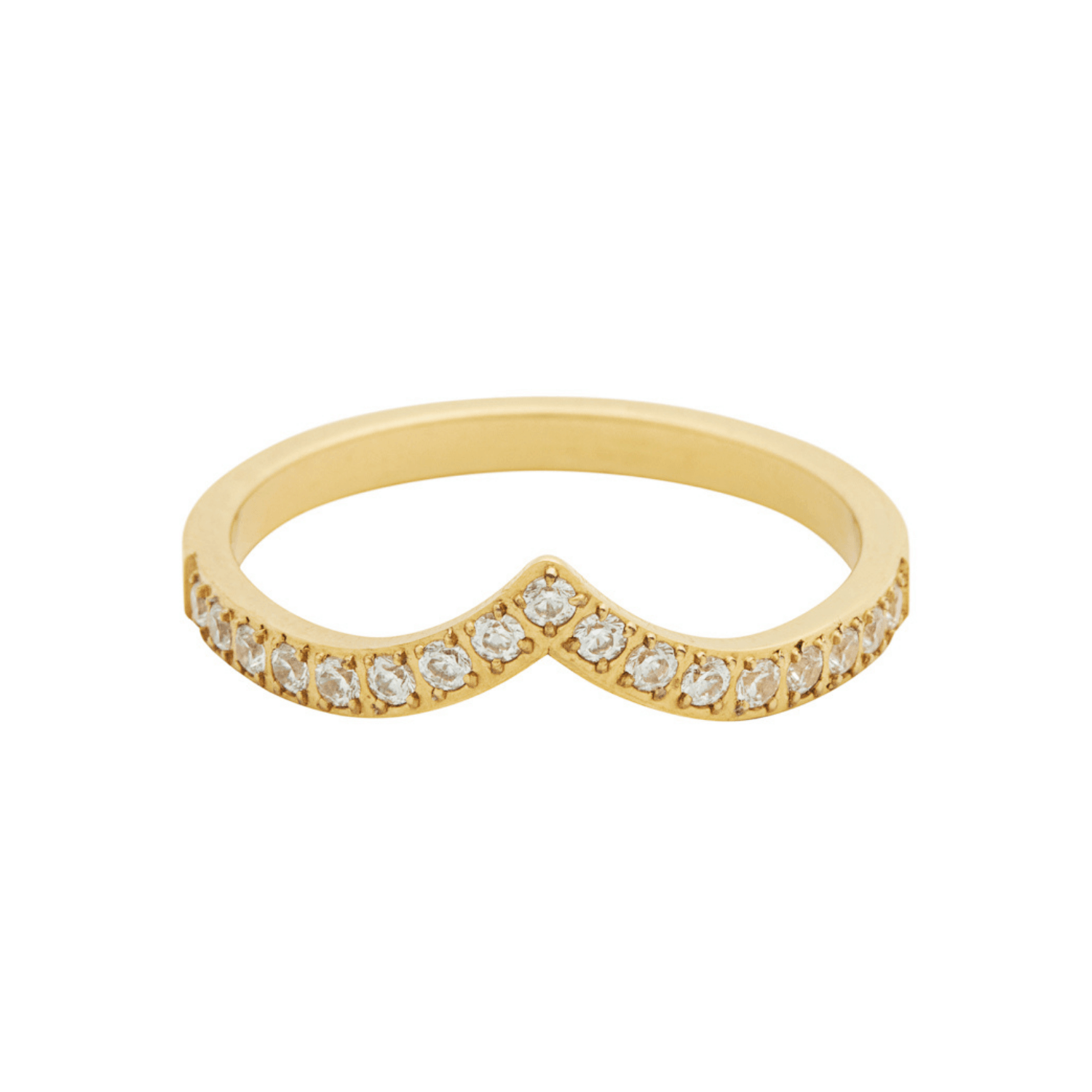 Anel Diadema com Pedras Brilhantes