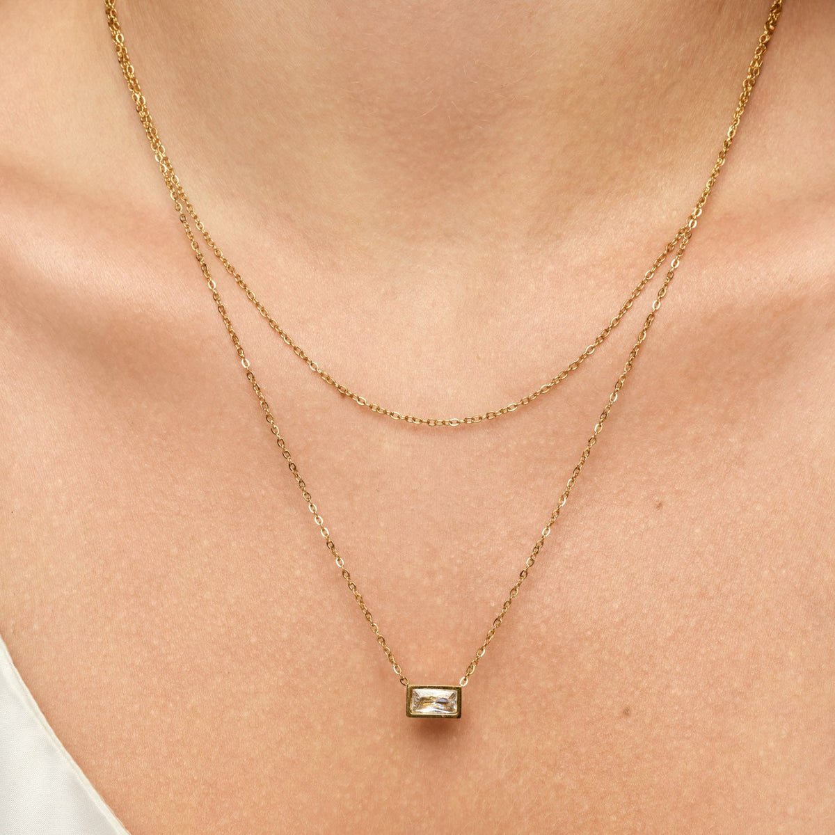 Colar Duplo Cristal