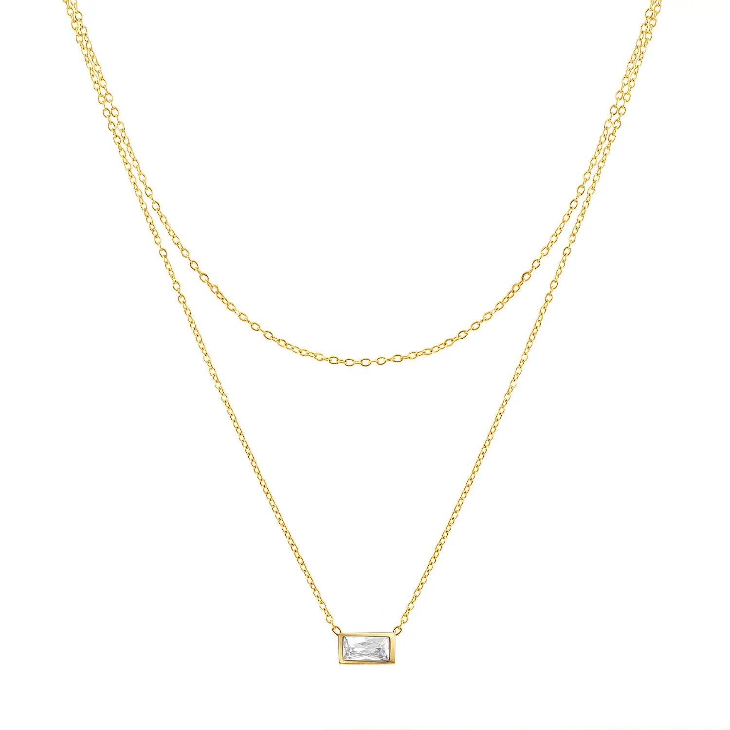 Colar Duplo Cristal
