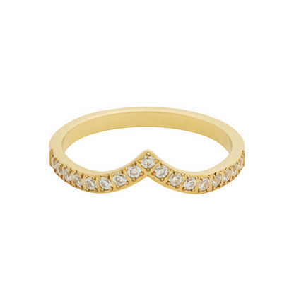 Anel Diadema com Pedras Brilhantes