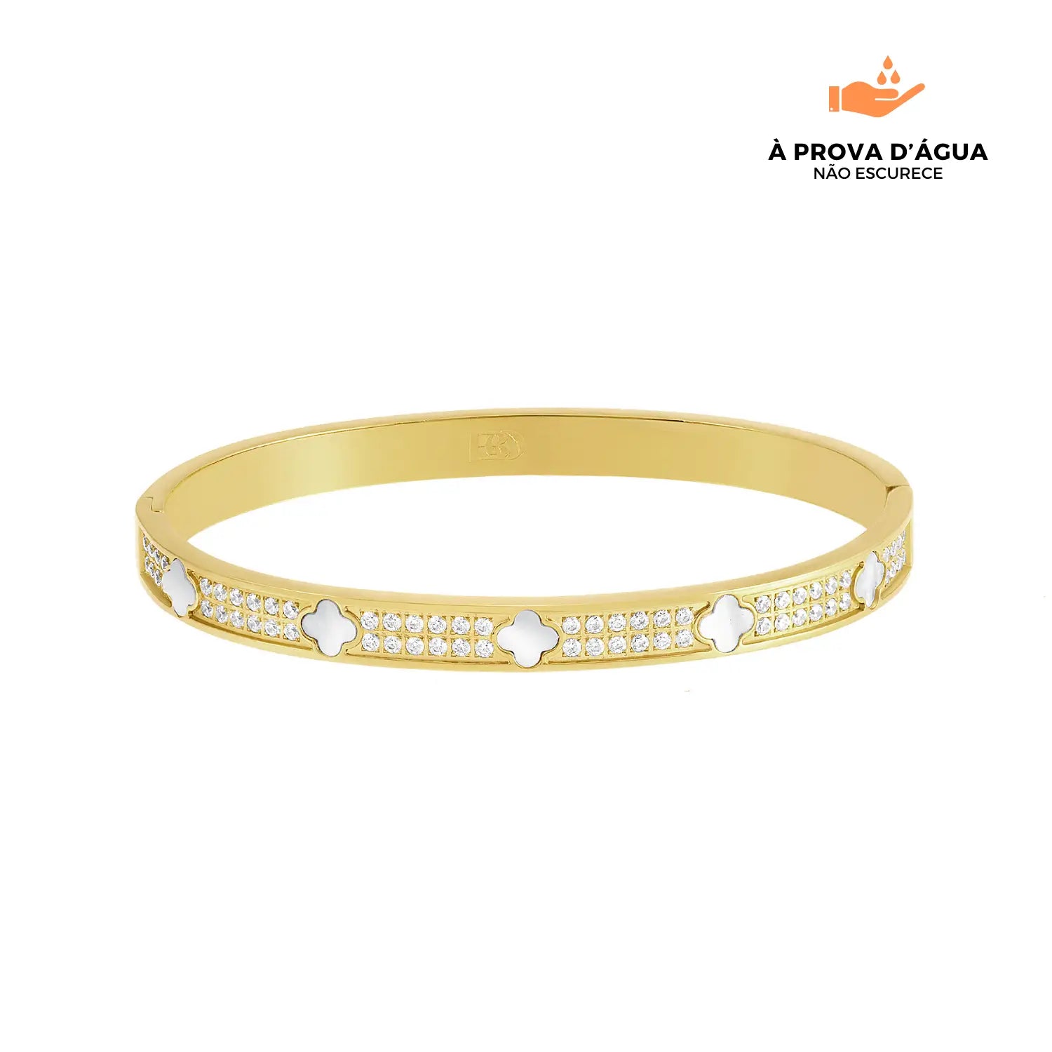 Bracelete Trevo Branco