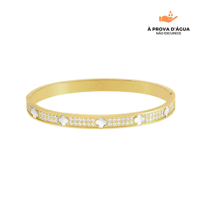 Bracelete Trevo Branco