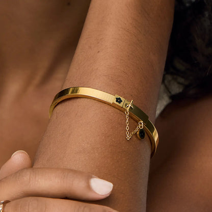 Bracelete Flores com Fechadura