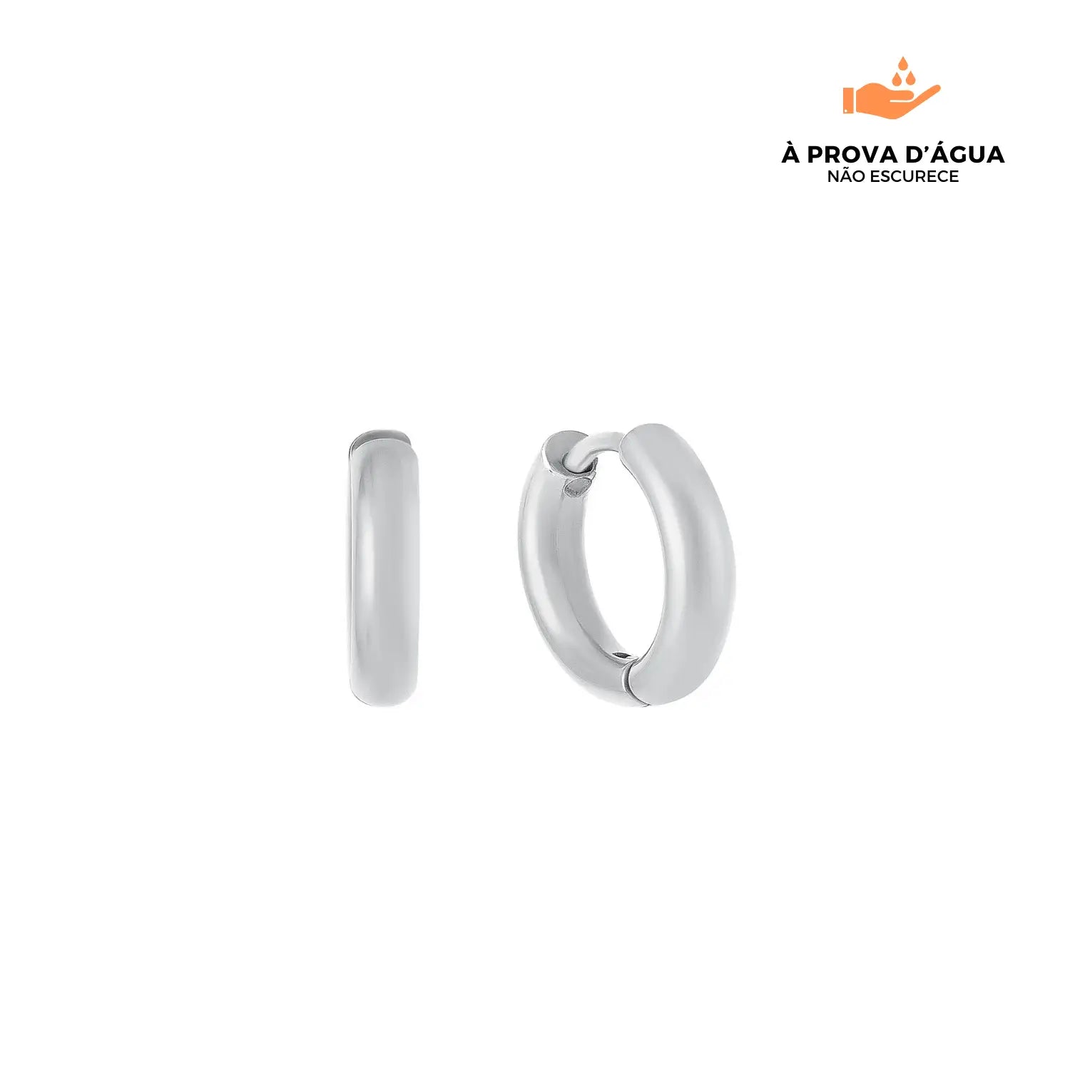 Brincos Argola Slim 8mm