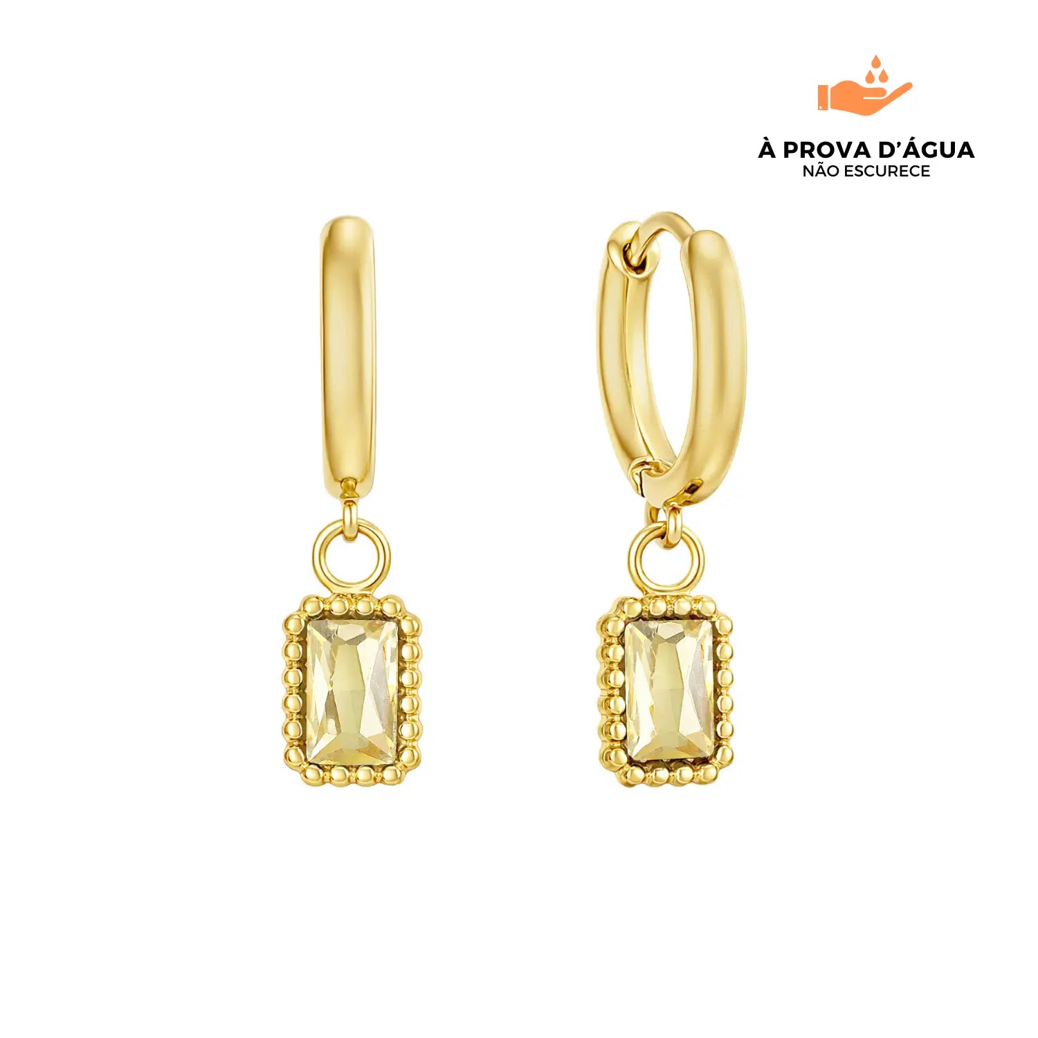 Brincos Ponto Dourado