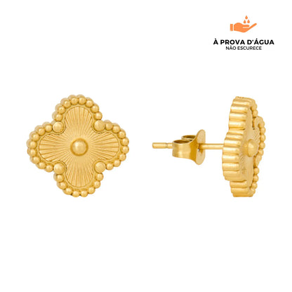 Brincos de Trevo Dourado