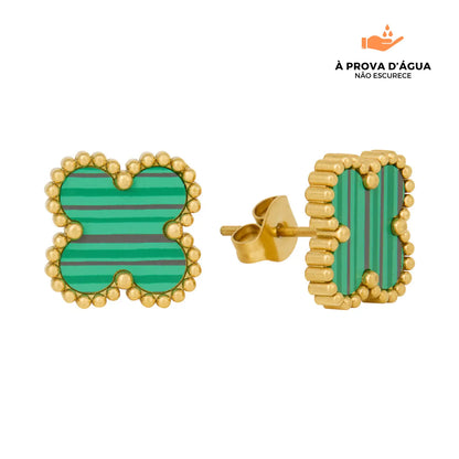 Brincos de Trevo Verde