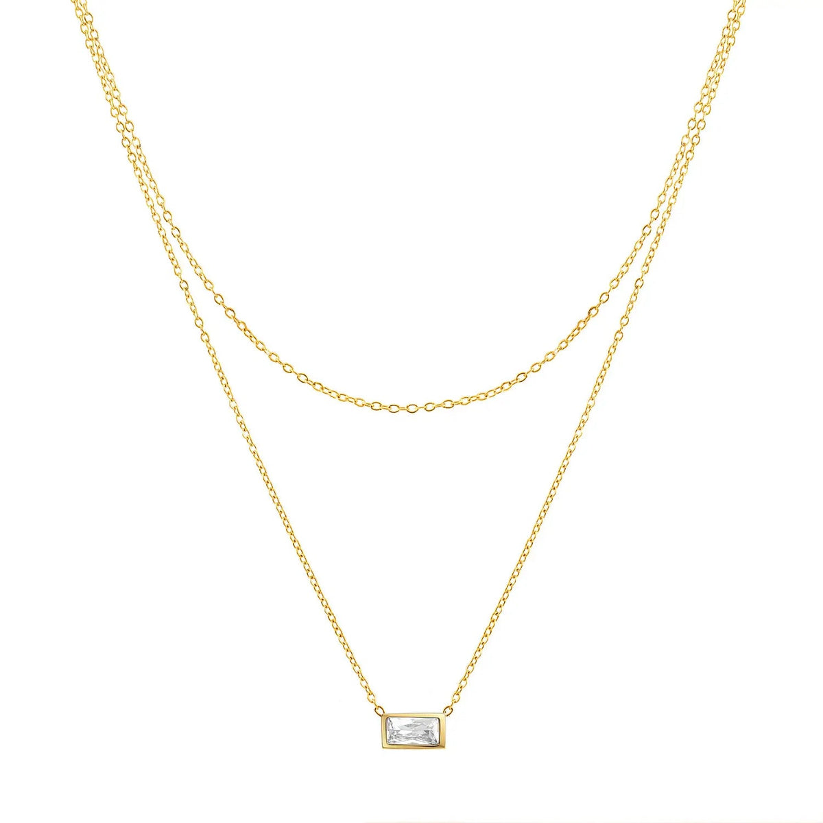 Colar Duplo Cristal