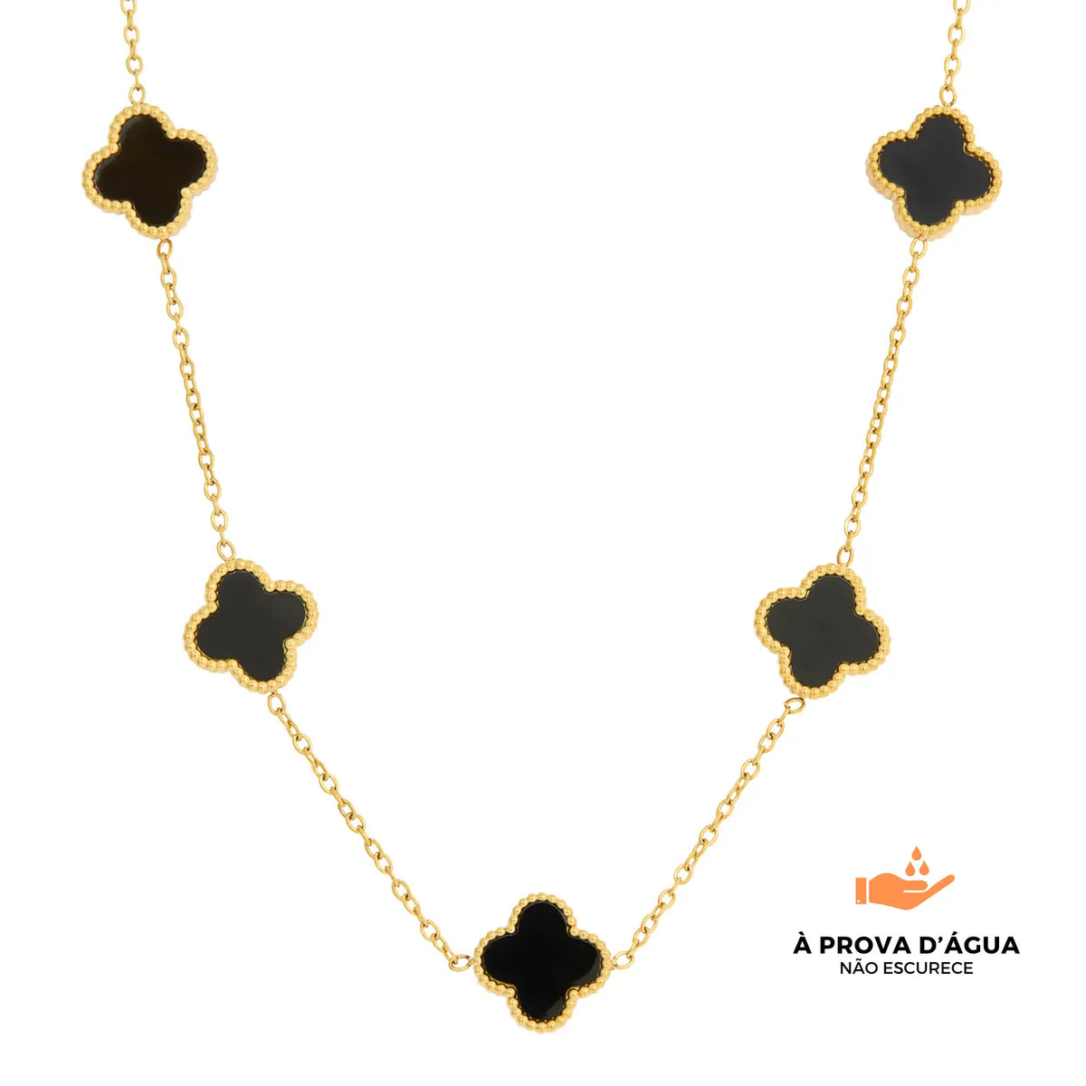Colar de Trevo Preto