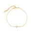 Pulseira Cruz com Pedras Brilhantes