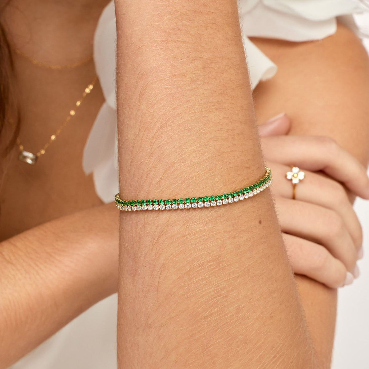 Pulseira Duo Esmera Cristal