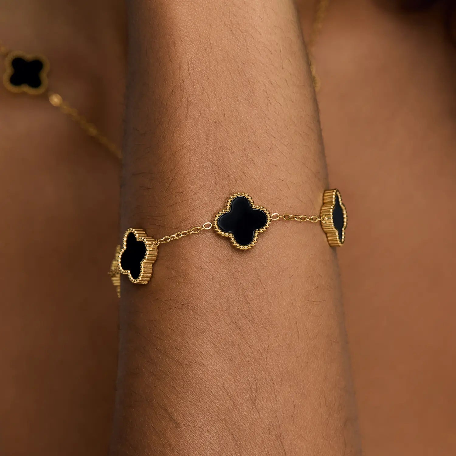 Pulseira Trevo Preto